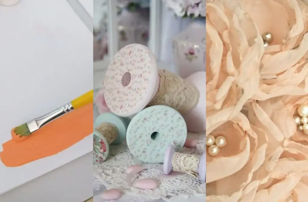 Tendências em artesanato para 2025 37 Artesanato com cores suaves como tons pastel e o doce pêssego, que refletem um retorno à simplicidade serena e à sofisticação suave.